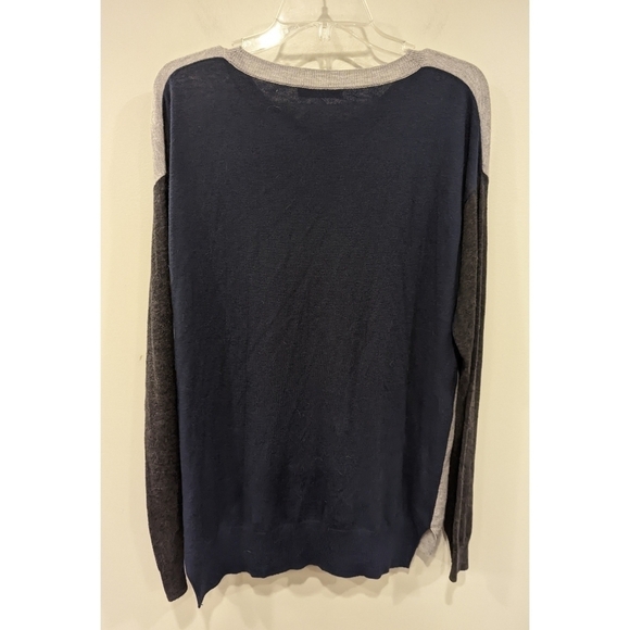 Rebecca Taylor Colorblock Wool Blend Lightweight Sweater Top - Picture 4 of 4